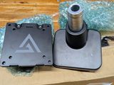 a box with a metal object on top of it
