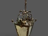 an image of a light hanging from a ceiling with a chain