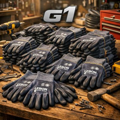 Lot de 50 paires de gants de marque LEBON, noirs, neufs, mél… - Photo 1