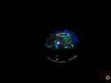 an image of a glass orb with a black background