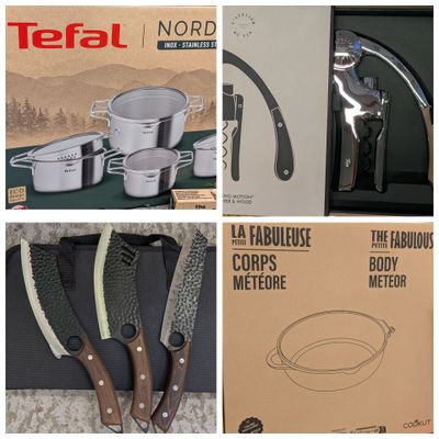 la boîte contient de nombreux ustensiles de cuisine de toutes sortes