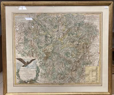 une vieille carte de l'État de Pennsylvanie sur laquelle on voit un oiseau en vol