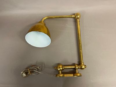Lampe d'applique en laiton à bras articulé - Photo 1