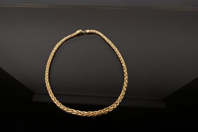 Collier Or Jaune 750/1000 Maille Palmier - Élégance et Raffinement