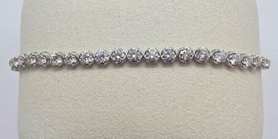Bracelet Ligne EN Platine Sertie DE Diamants ( 3 CT) - Poids…