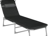 an image of a chaise lounger with a tray on top