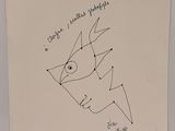 l'image d'un dessin d'oiseau sur une feuille de papier