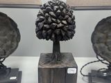 two lamps that are sitting on a table