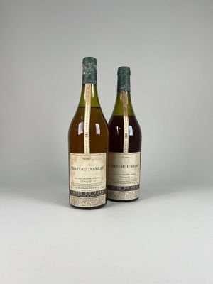 deux bouteilles de vin posées l'une à côté de l'autre sur une table
