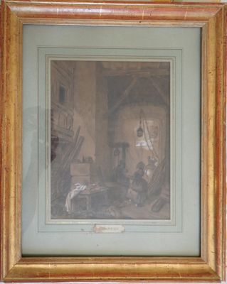 a picture of a painting in a frame on the wall