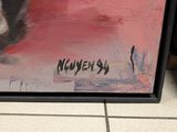 a picture of a painting on the floor in a room