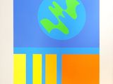 an image of a picture of a picture of a blue and green planet