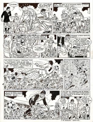 une page d'une bande dessinée représentant un homme à moto