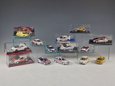 a lot of toy cars that are in a display case