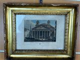 a picture of a picture of a building on the wall