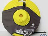 a yellow and black hose with a yellow handle