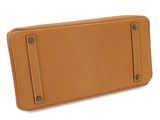an image of a tan leather wallet with a zipper on the front