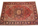 un tapis persan antique sur fond blanc