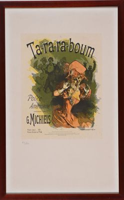 tableau représentant une femme coiffée d'un chapeau et un homme coiffé d'un haut-de-forme