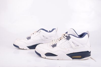 Nike Air Jordan 4 Retro blanc / bleu nuit - blanc