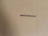 a cardboard box with a picture on it sitting on a table