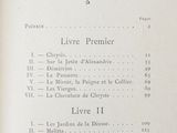 an open book with a list of items on it