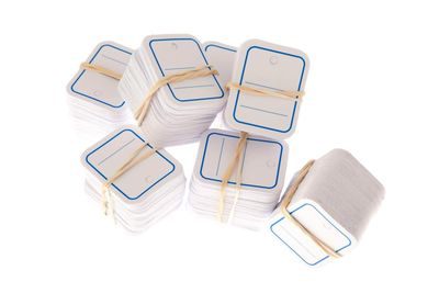 Lot de 6 liasses - Étiquettes à suspendre rectangulaires - B…