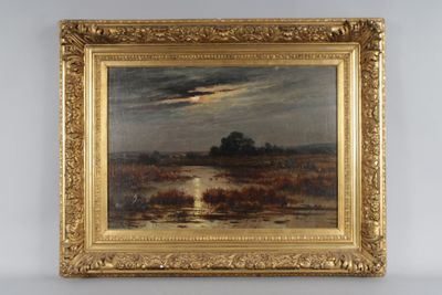 R. CHARNY, XIXème-XXème s. : paysage à l'étang.