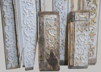 Lot de boiseries en bois laqué gris (photo 4)