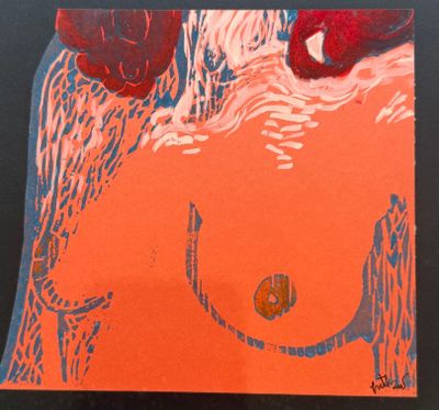 an image of a picture of a painting on a black background