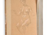 dessin représentant une femme nue dans un livre
