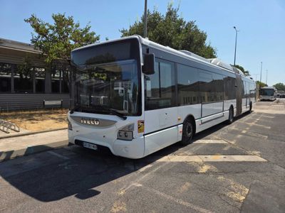 a bus that is parked on the side of the road