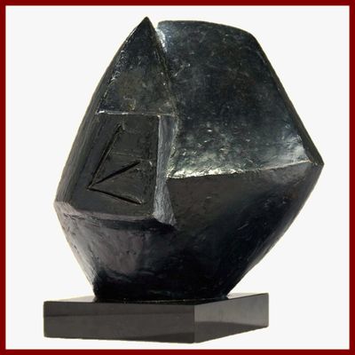 GILIOLI Emile 1911-1977 : Tête de guerrier vers 1950.