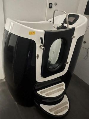 une salle de bains en noir et blanc équipée de toilettes et d'un lavabo
