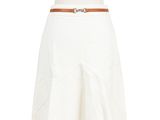 a white dress with a belt on a mannequin mannequin