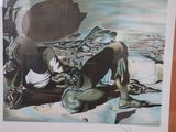 a picture of a painting of a woman laying on the ground
