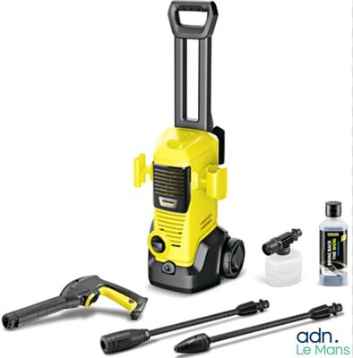 une boîte à outils jaune et noire sur fond blanc