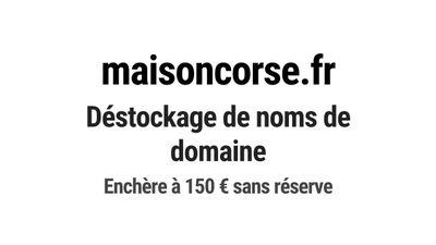 Nom de domaine maisoncorse.fr. Catégorie: Immobilier.