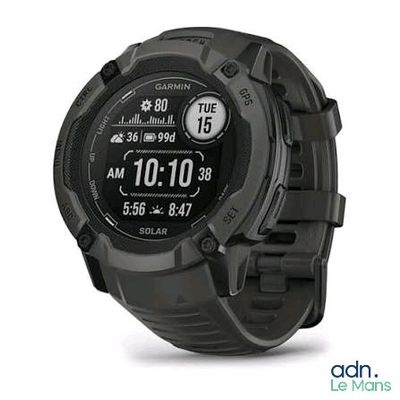 the garmin gps watch has a built - in heart rate monitor