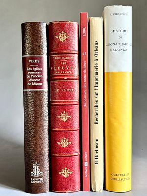 plusieurs livres sont alignés sur une surface blanche