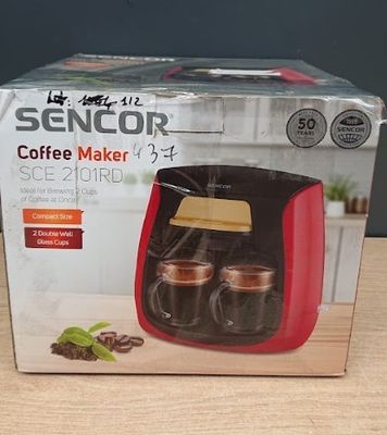 Machine à café - SENCOR - SCE 2101RD - 0,3 L - 500 W - 2 tas…