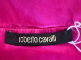 a close up of a pink jacket with a label on it