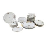 an image of a bunch of plates and bowls with flowers on them