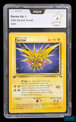 gros plan d'une carte pokemon dans un étui en plastique