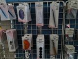 many different items on the rack in the store
