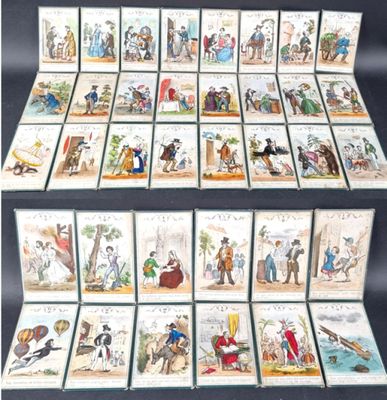 a lot of cards that have pictures of people on them