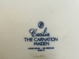 an image of a close up of a white plate with a logo on it