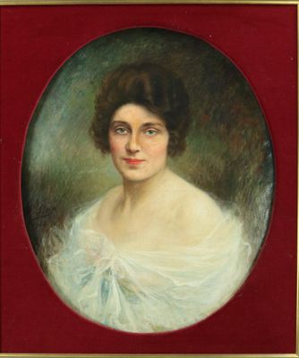 PETIT Paul (1877-1958), Portrait d'une élégante aux yeux ver…