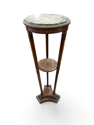 an image of a table with a marble top on a white background