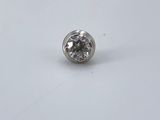 a close up of a single diamond on a white surface